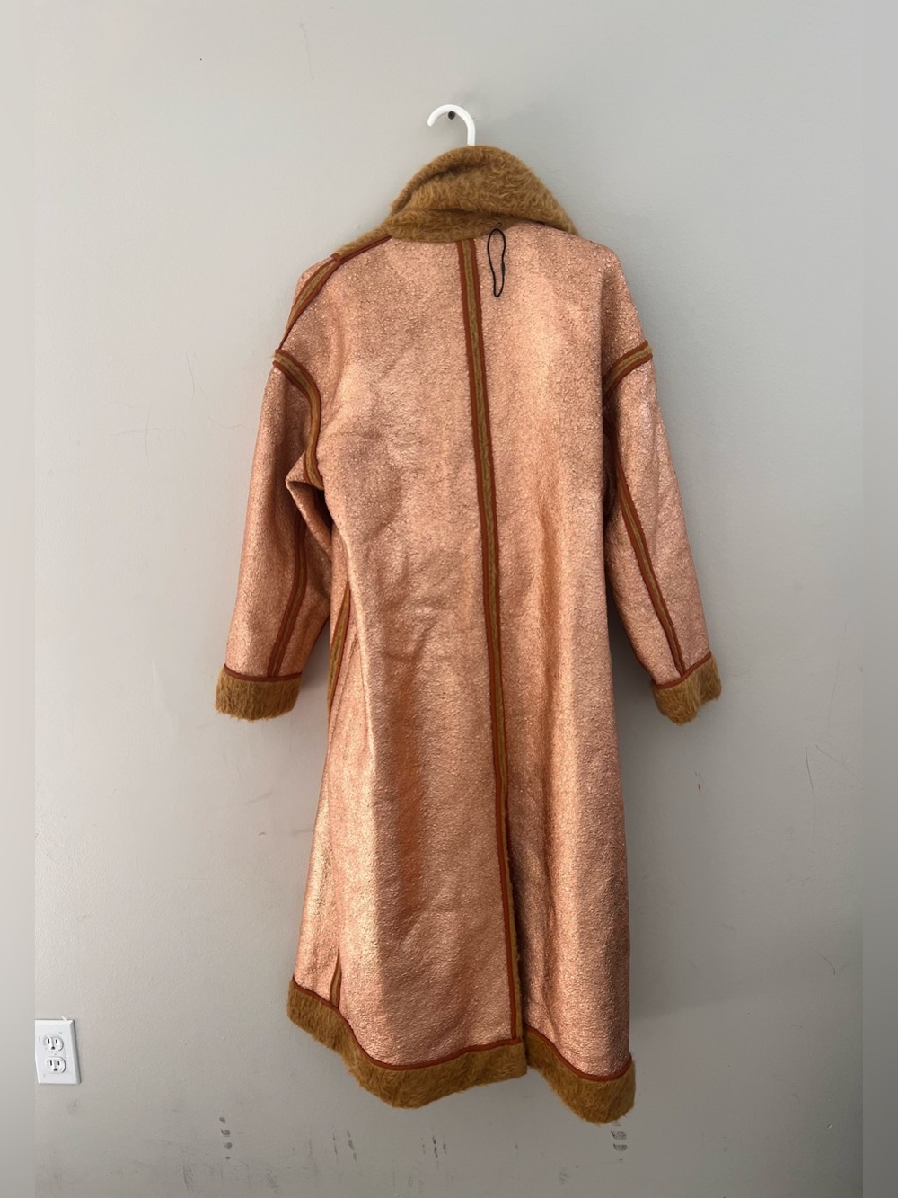 NWT Ulla Johnson Rosetta Alpaca Wool Reversible Belted Faux Fur Coat Size Petite - Picture 5 of 9